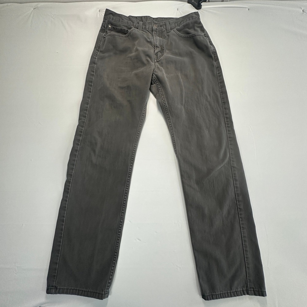 Levis 505 Regular Fit Mens Charcoal Gray Straight Leg Denim Jeans‎ 32x32